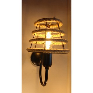 Rope metal wall lamp